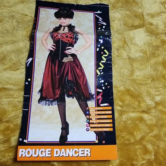 Costume, Rouge Dancer . Adults size 8 - Picture 5 of 5